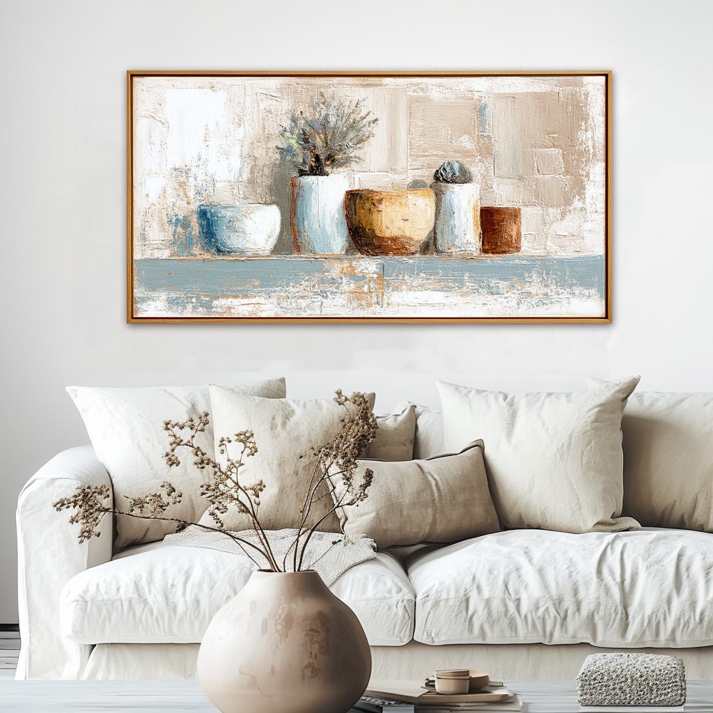 Neutral Abstract Still Life Wall Art MT343 - Tactile Atelier