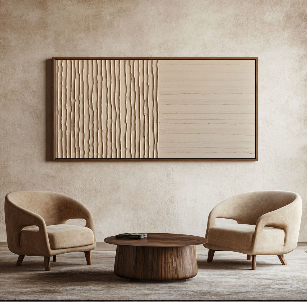 Neutral Abstract Wall Art MT254 - Tactile Atelier