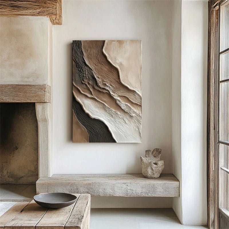 Neutral Abstract Wall Art MT355 - Tactile Atelier