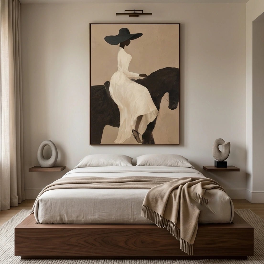 Neutral Figurative Equestrian Wall Art MT011 - Tactile Atelier