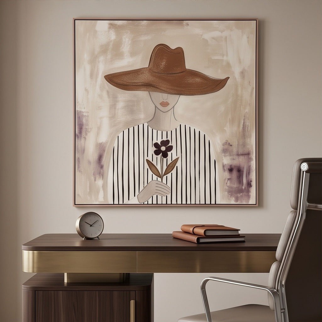 Neutral Figurative Woman Wall Art #TO093 - Tactile Atelier