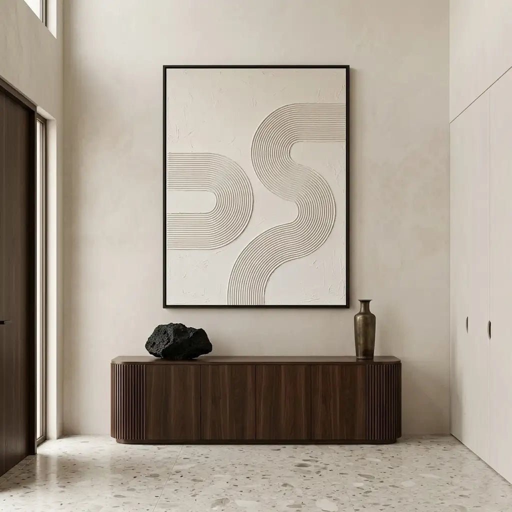 Neutral Line Abstract Wall Art MT022 - Tactile Atelier