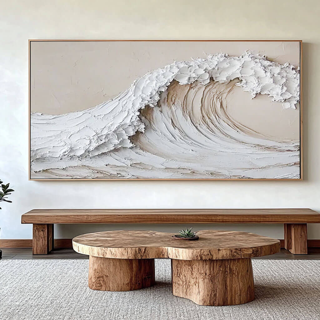 Neutral Seascape Wall Art 258 - Tactile Atelier