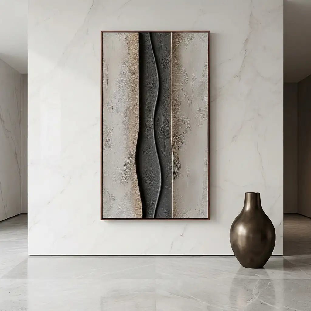 Neutral Textured Abstract Wall Art MT001 - Tactile Atelier