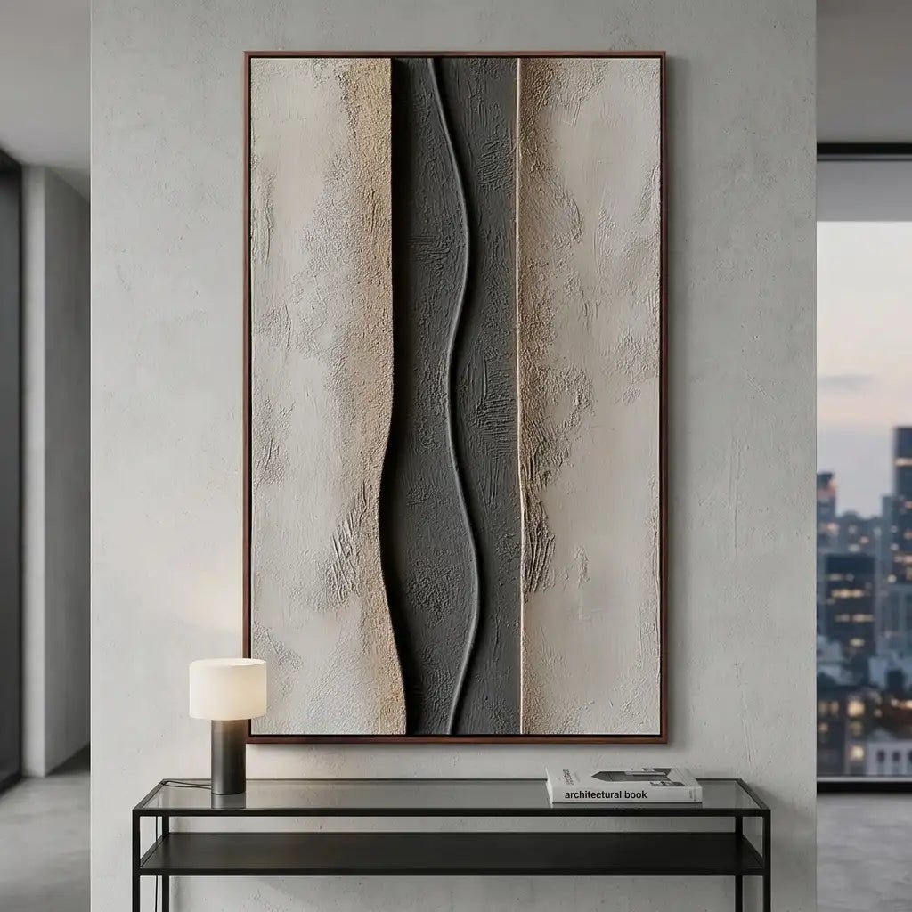 Neutral Textured Abstract Wall Art MT001 - Tactile Atelier