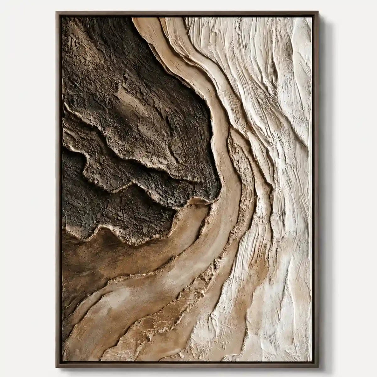 Neutral Textured Abstract Wall Art MT401 - Tactile Atelier