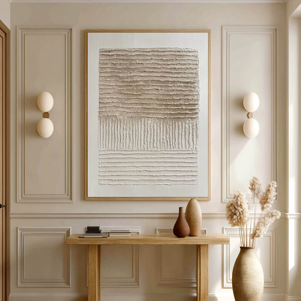 Neutral Textured Abstract Wall Art MT837 - Tactile Atelier