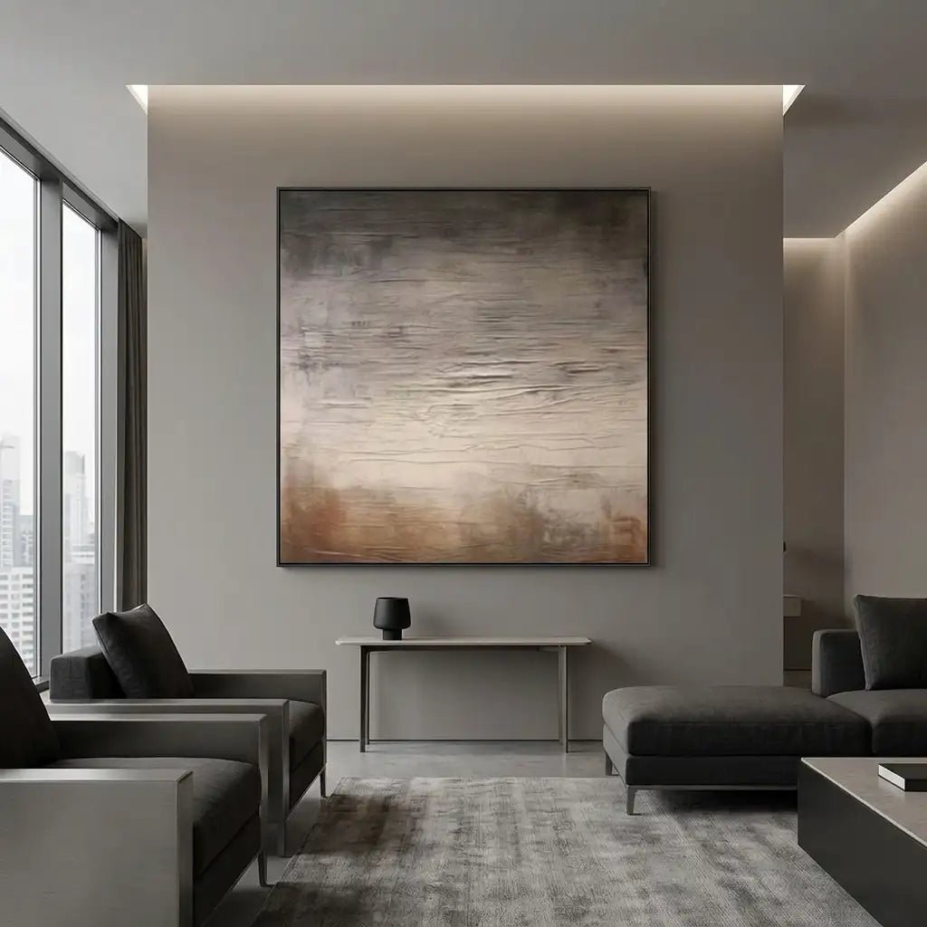Neutral Textured Abstract Wall Art TA045 - Tactile Atelier