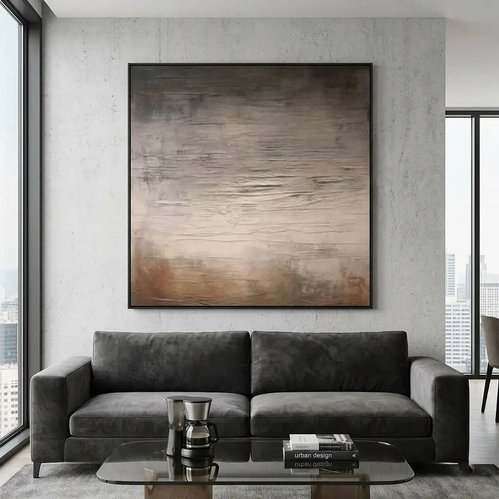 Neutral Textured Abstract Wall Art TA045 - Tactile Atelier