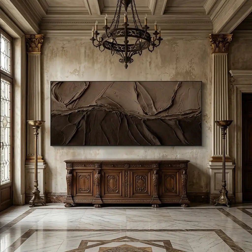 Neutral Textured Abstract Wall Art TA301 - Tactile Atelier