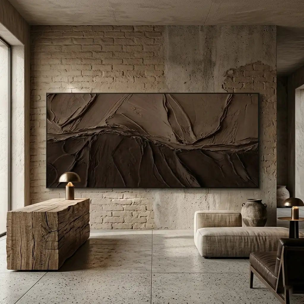 Neutral Textured Abstract Wall Art TA301 - Tactile Atelier