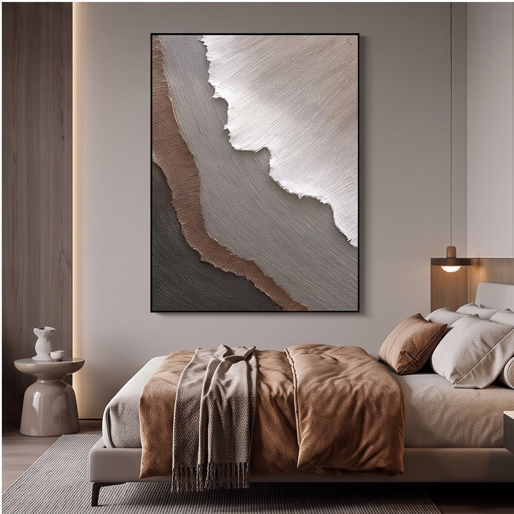 Neutral Textured Abstract Wall Art TO116 - Tactile Atelier