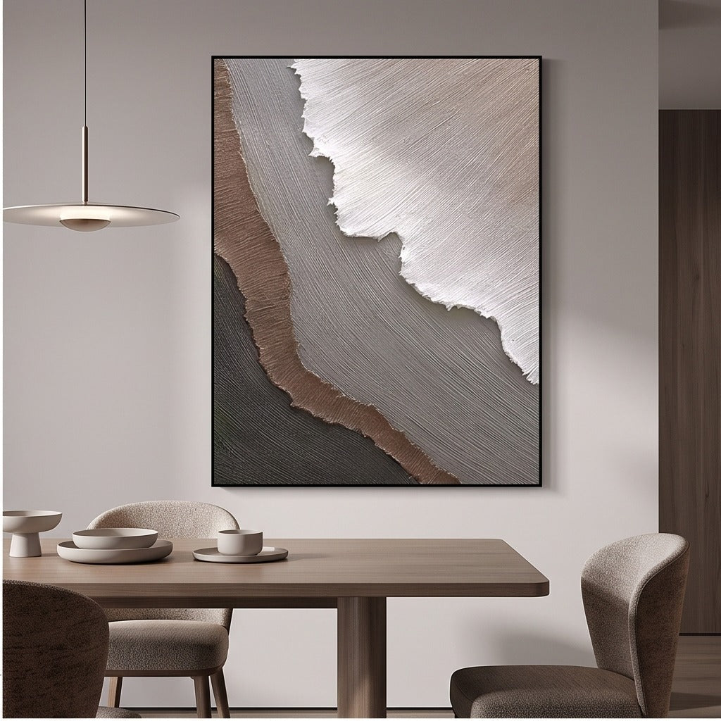 Neutral Textured Abstract Wall Art TO116 - Tactile Atelier