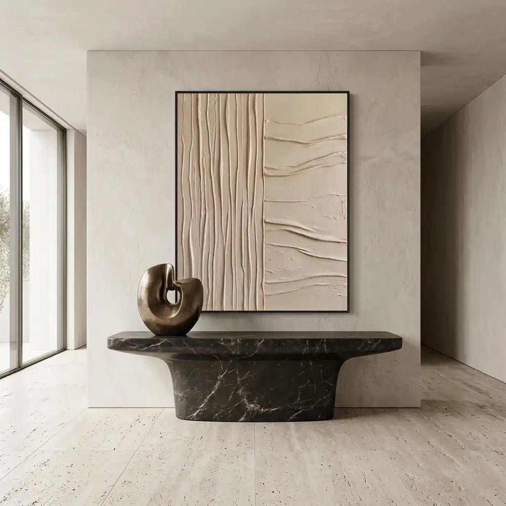 Neutral Textured Minimalist Wall Art MT921 - Tactile Atelier