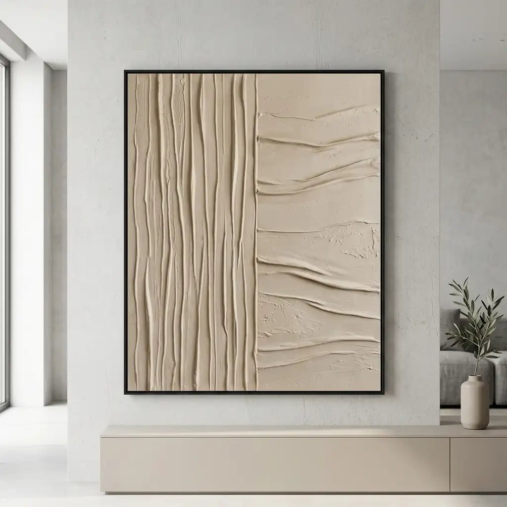 Neutral Textured Minimalist Wall Art MT921 - Tactile Atelier