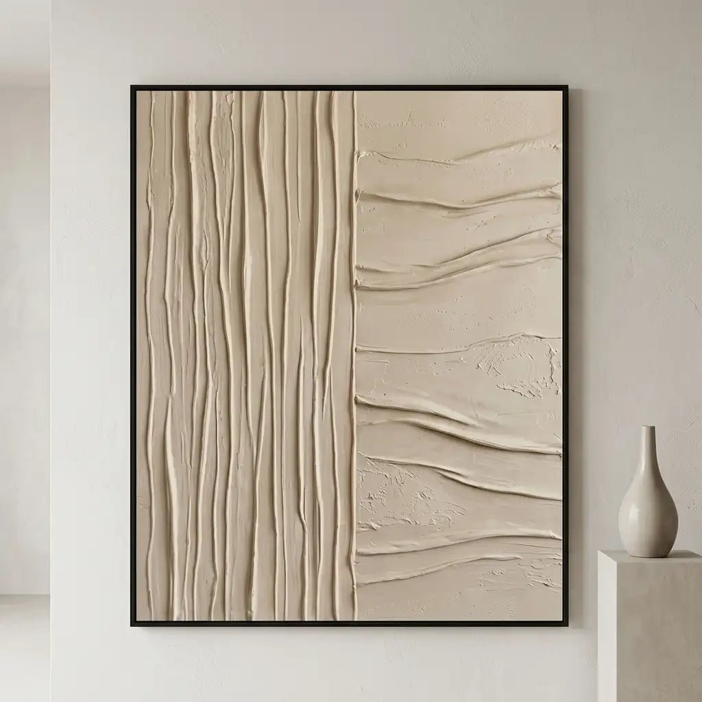Neutral Textured Minimalist Wall Art MT921 - Tactile Atelier