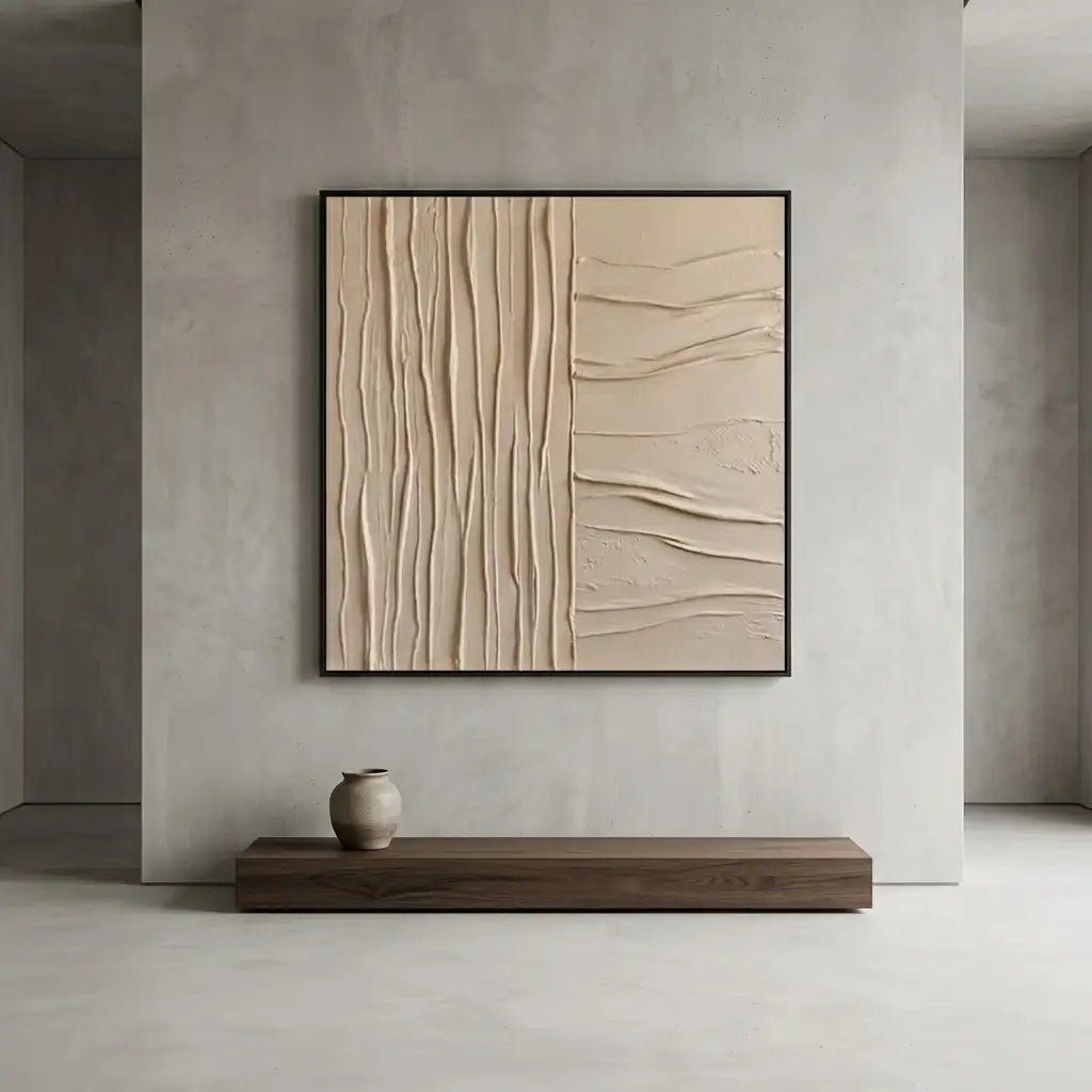 Neutral Textured Minimalist Wall Art MT921 - Tactile Atelier