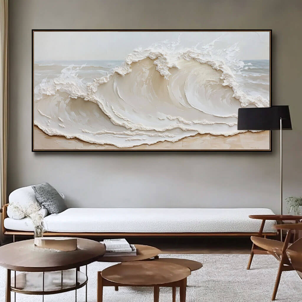 Neutral Wave Wall Art MT229 - Tactile Atelier