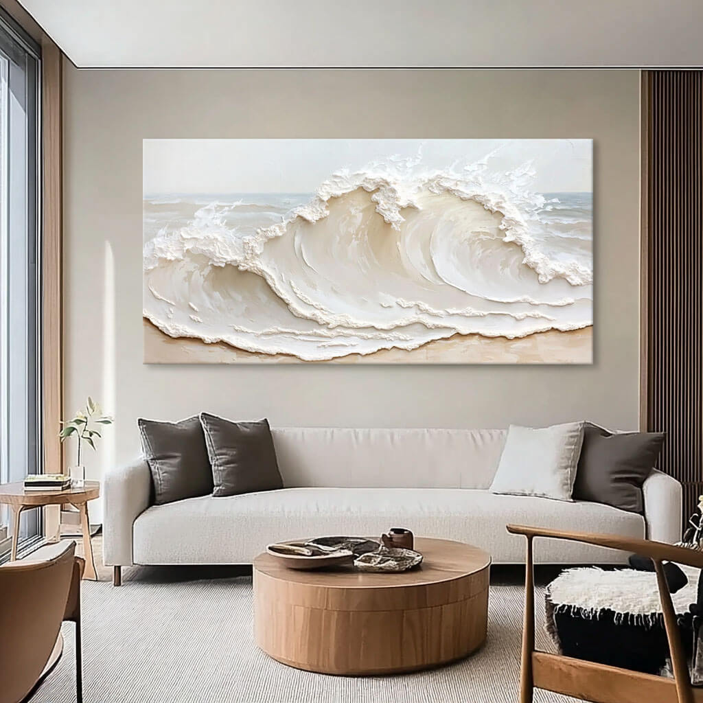 Neutral Wave Wall Art MT229 - Tactile Atelier