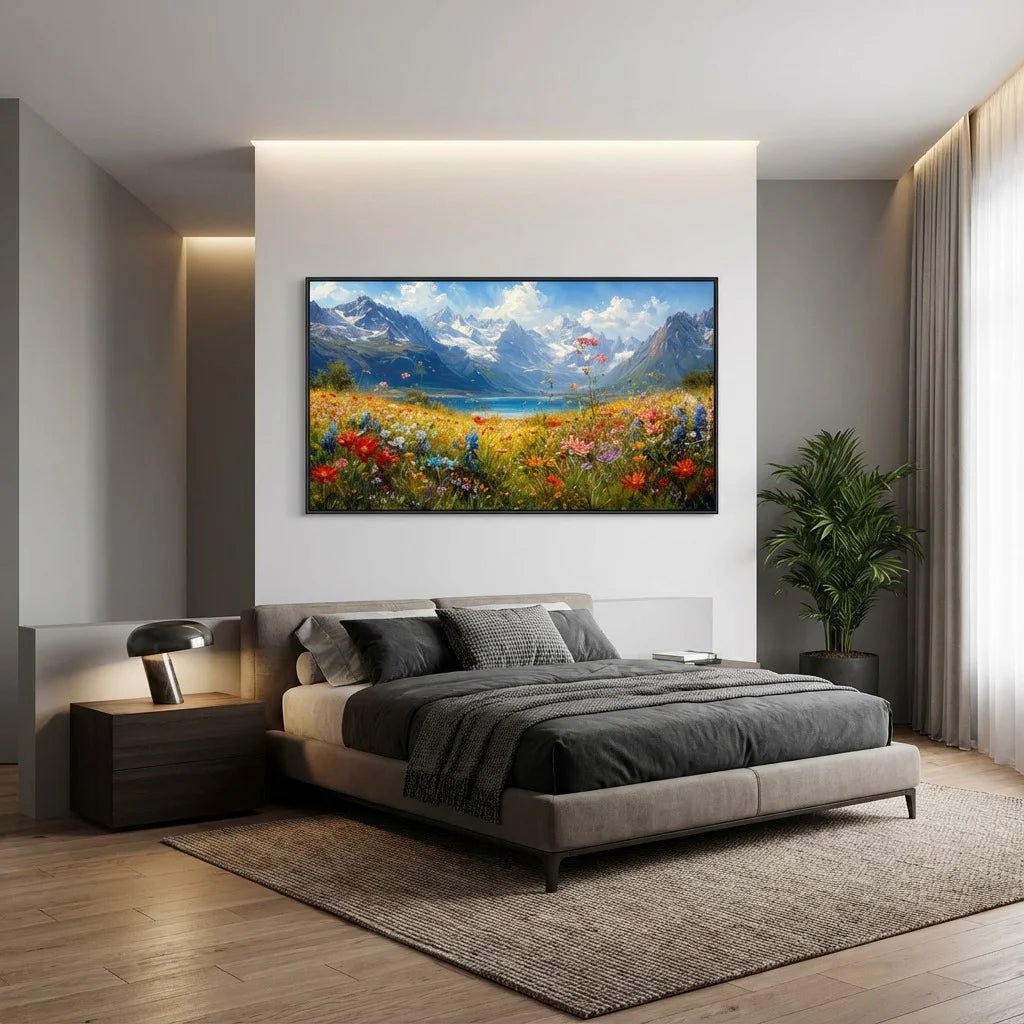 Panoramic Mountain Wildflower Landscape MT345 - Tactile Atelier
