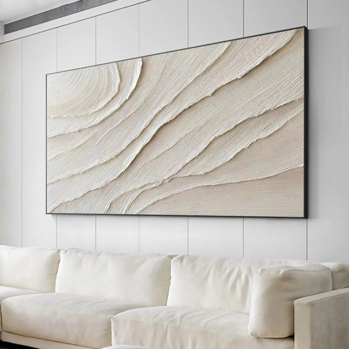 Sand Waves – Minimalist Textured Wall Art - Tactile Atelier