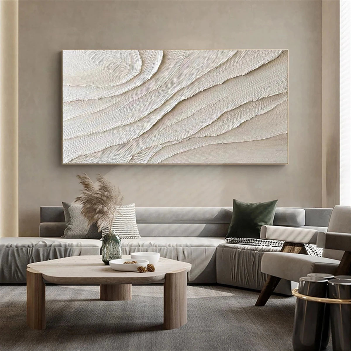Sand Waves – Minimalist Textured Wall Art - Tactile Atelier