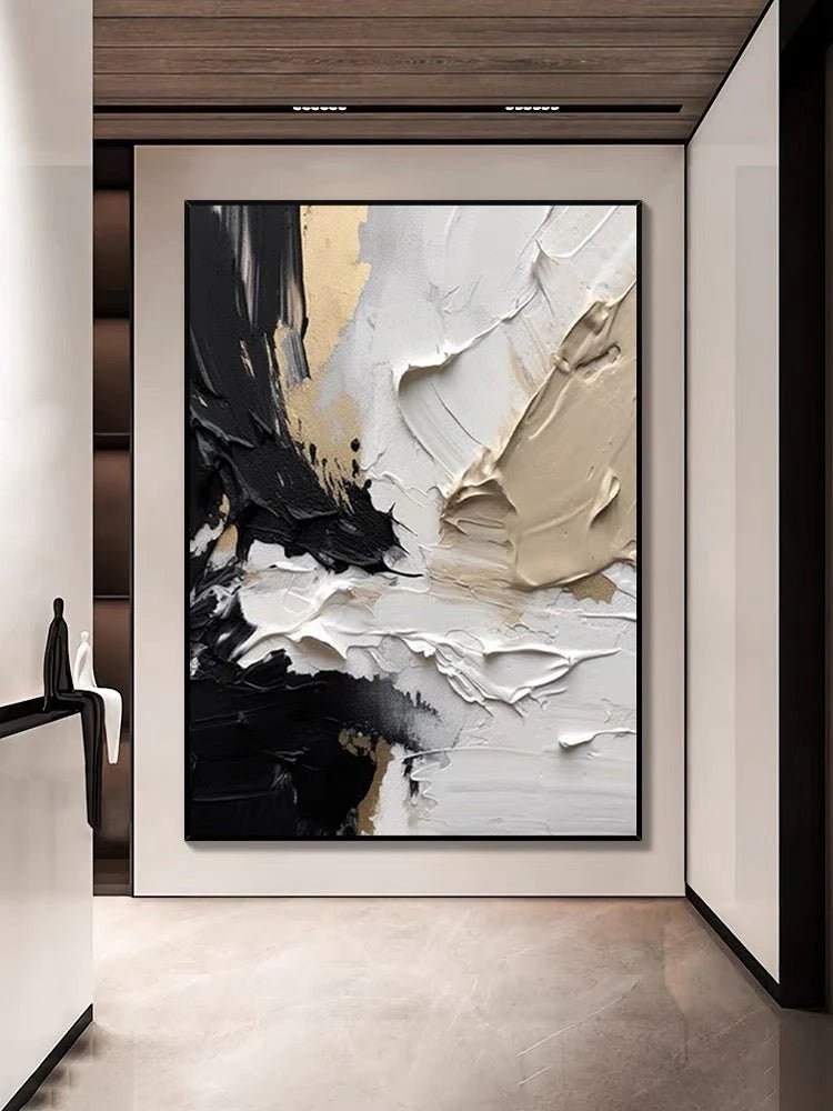 Sculptural Strokes – Textured Abstract Wall Art - Tactile Atelier