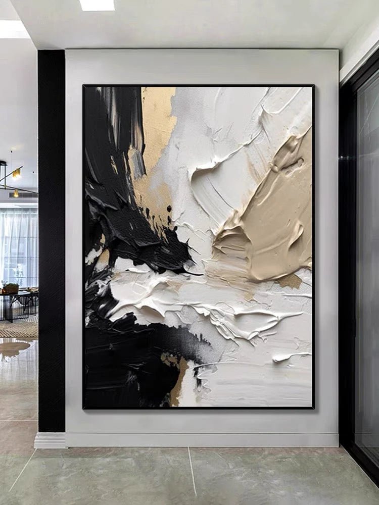 Sculptural Strokes – Textured Abstract Wall Art - Tactile Atelier