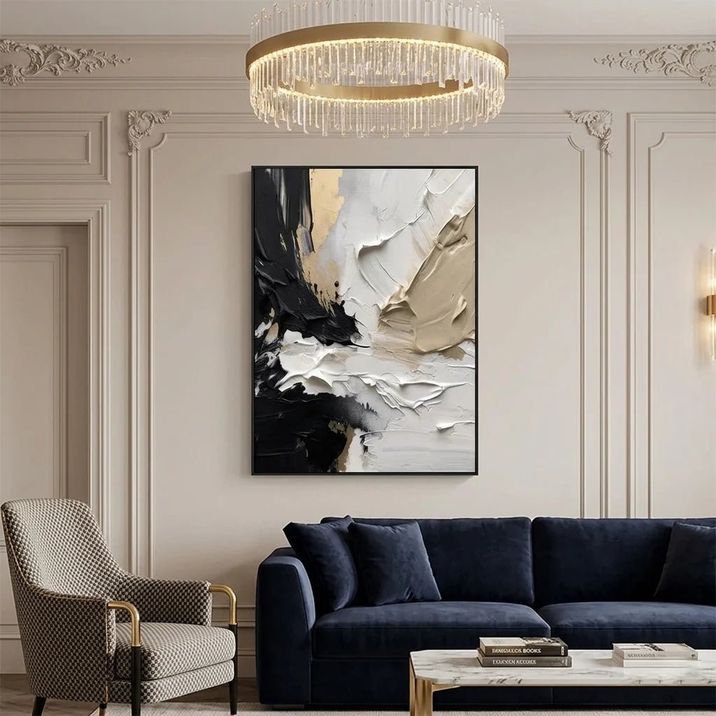 Sculptural Strokes – Textured Abstract Wall Art - Tactile Atelier