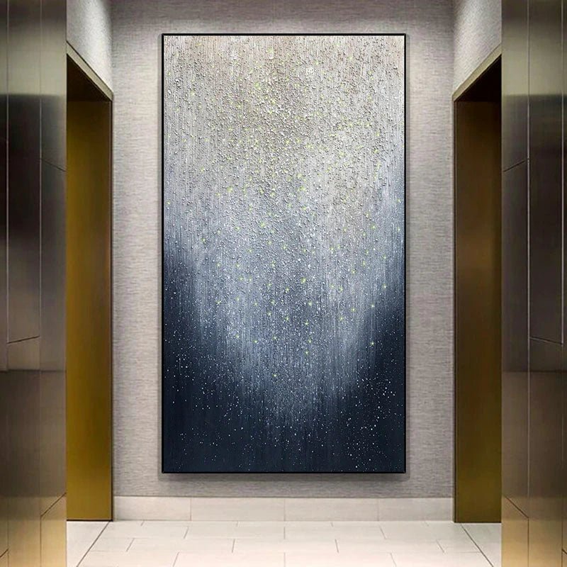 Silver Drift - Minimalist Abstract Wall Art - Tactile Atelier