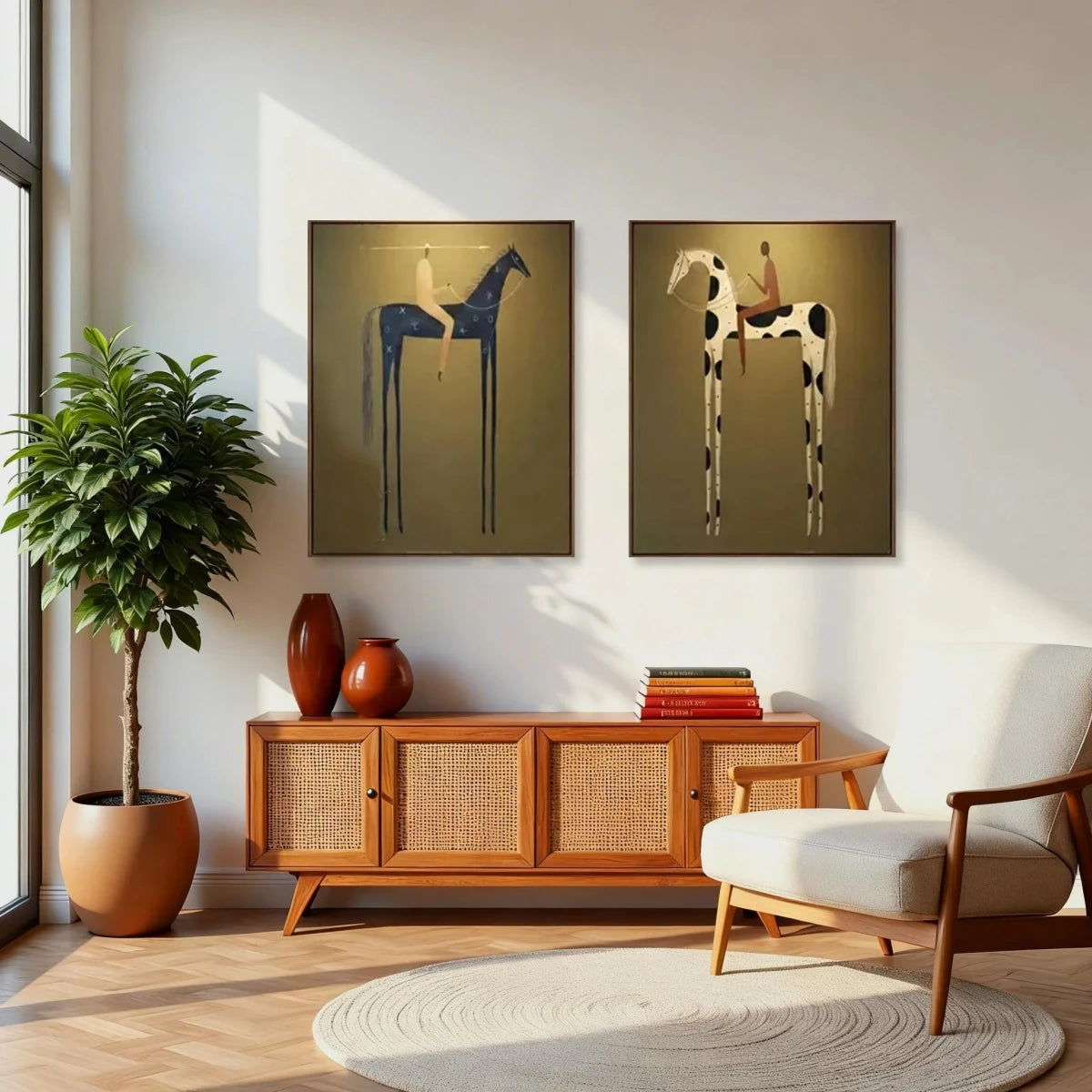 Surreal Figurative Horse Wall Art MC119 - Tactile Atelier