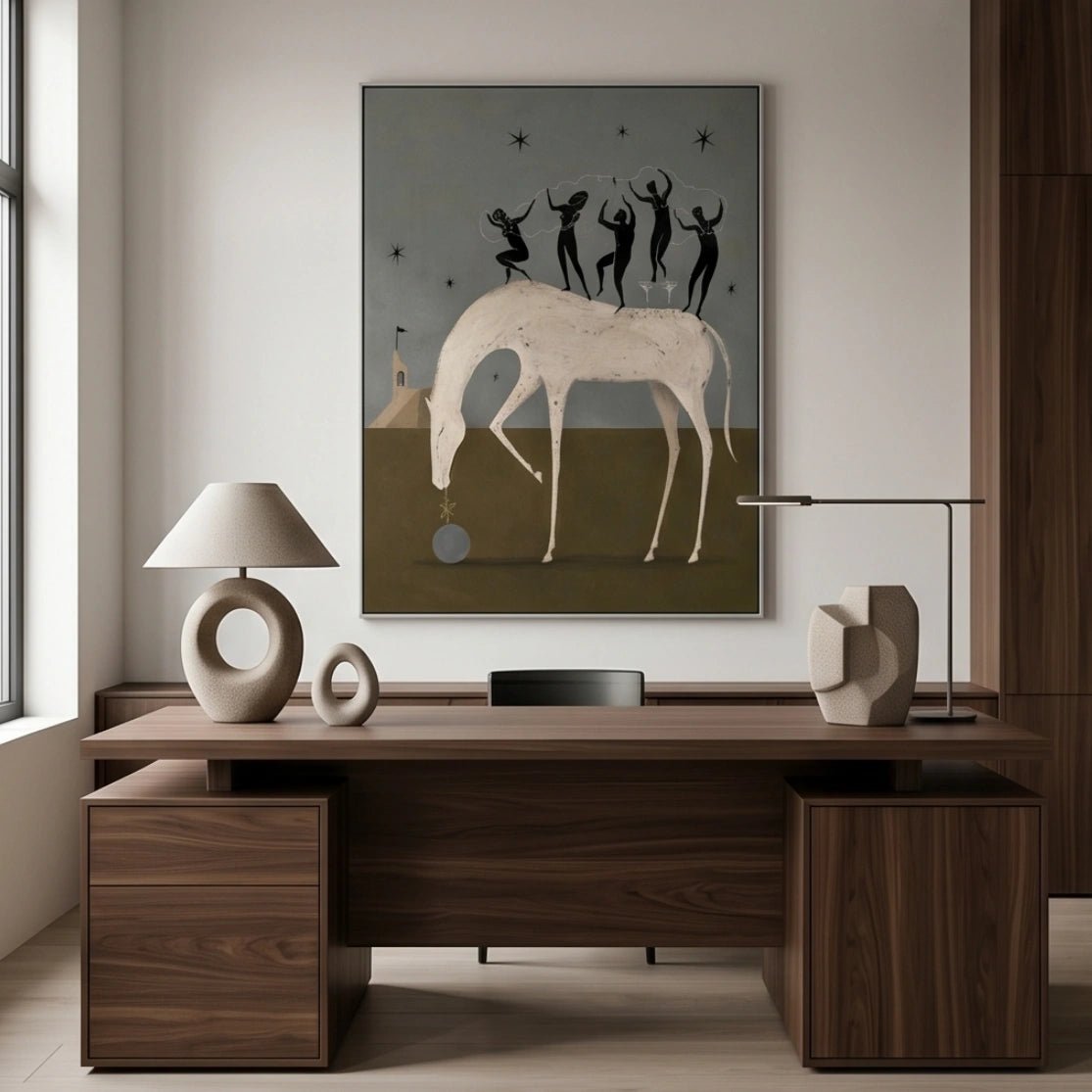 Surreal Horse Celebration Wall Art MT026 - Tactile Atelier