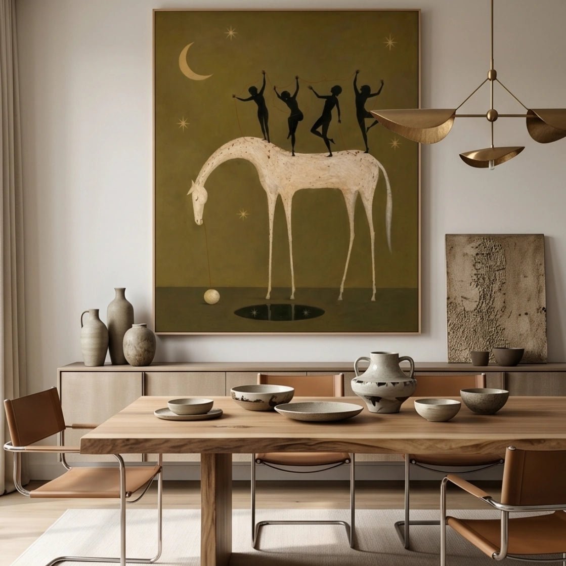 Surreal Horse & Dancers Wall Art MT015 - Tactile Atelier