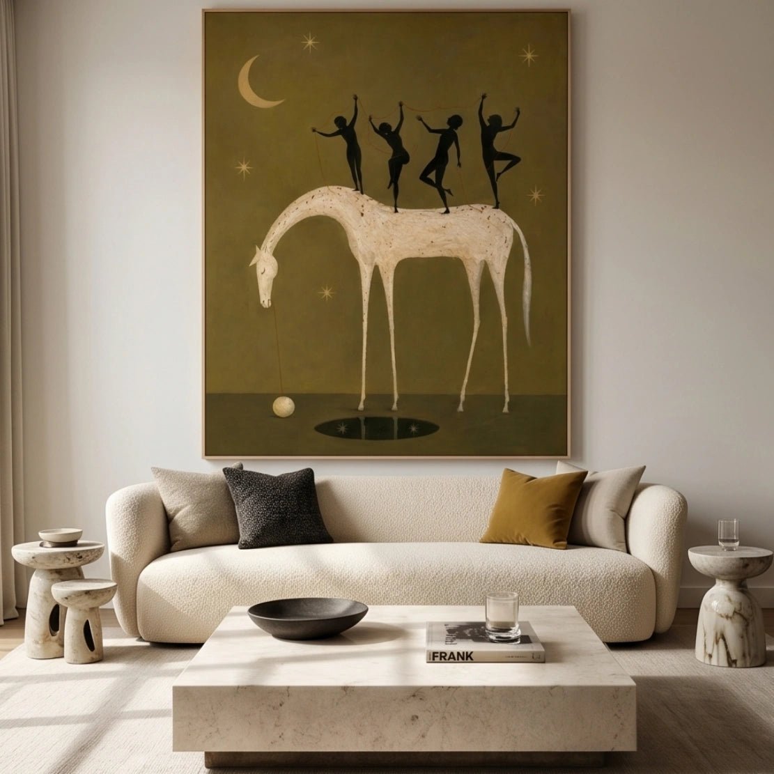 Surreal Horse & Dancers Wall Art MT015 - Tactile Atelier