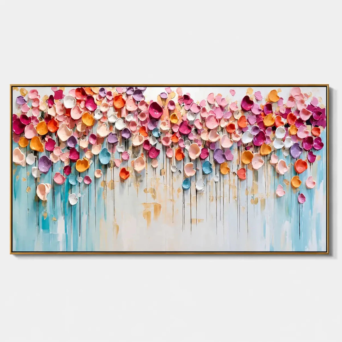 Textured Abstract Floral Wall Art MT249 - Tactile Atelier