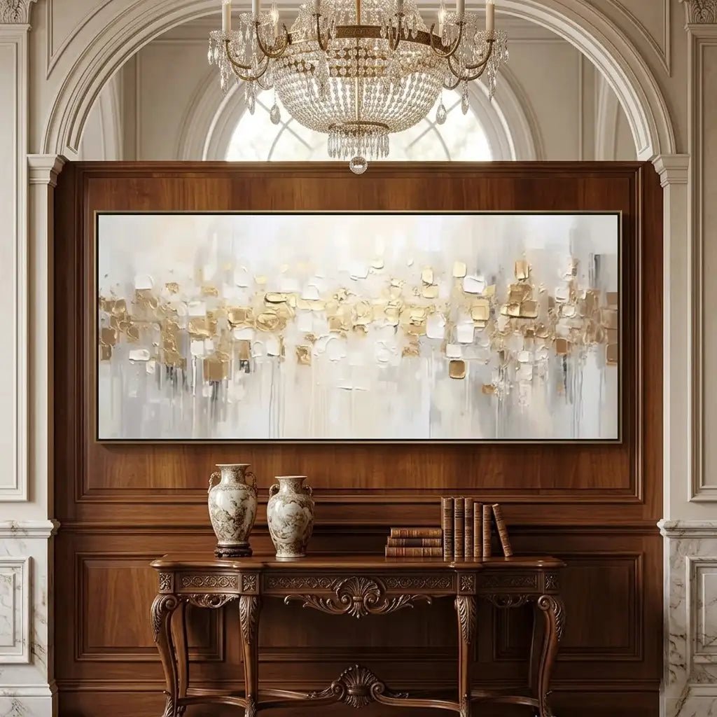 Textured Abstract Wall Art with Gold Accents MT304 - Tactile Atelier