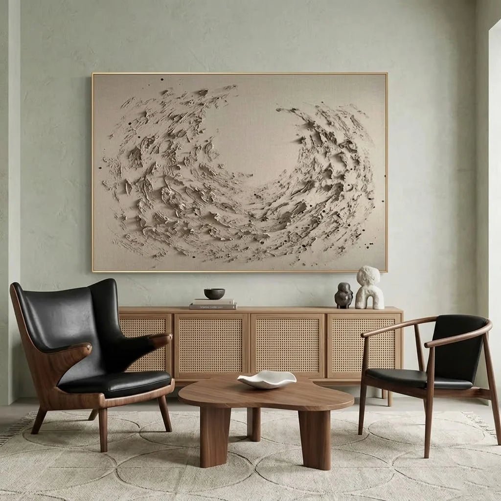 Textured Abstract Wave Wall Art TA706 - Tactile Atelier
