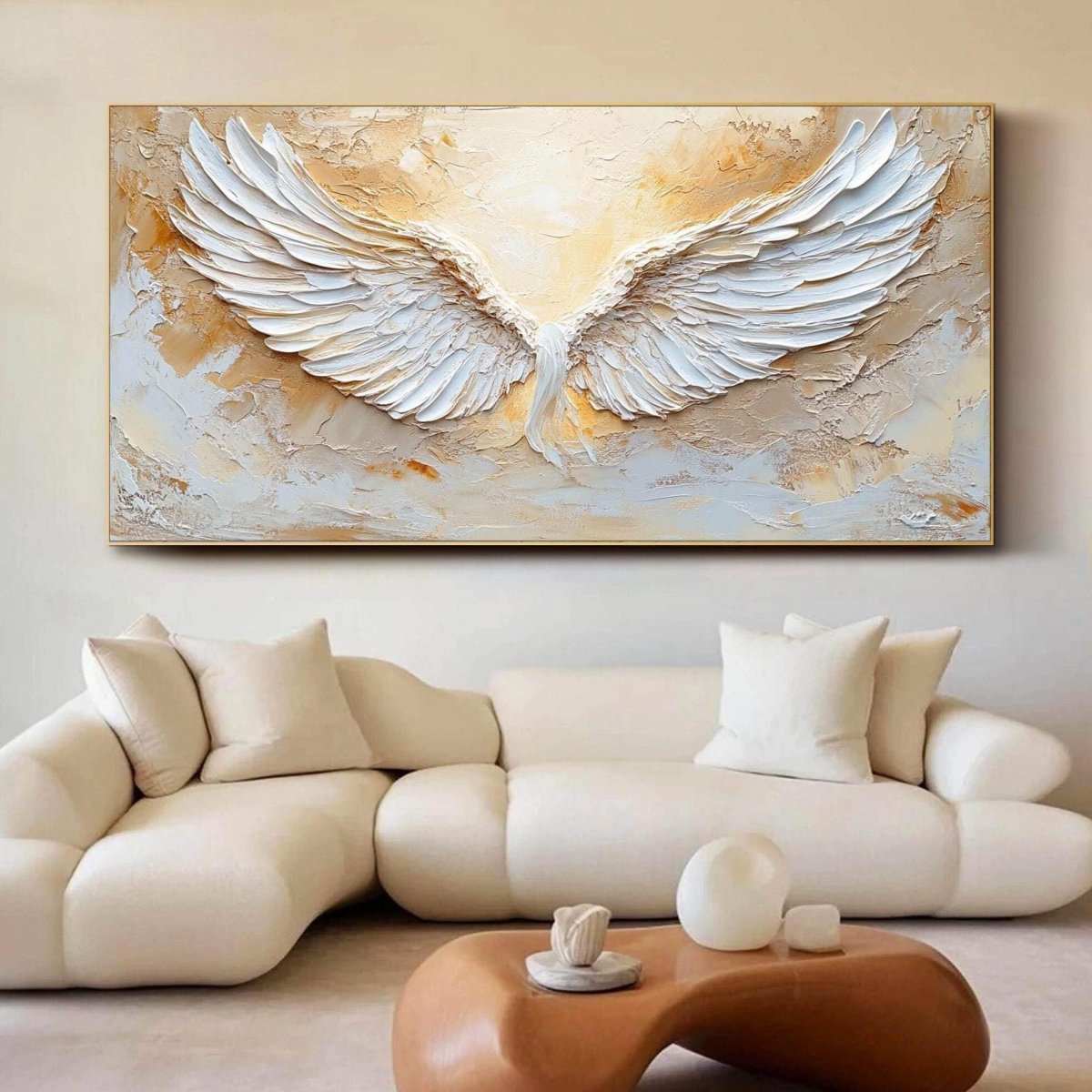 Textured Angel Wing Wall Art MT232 - Tactile Atelier