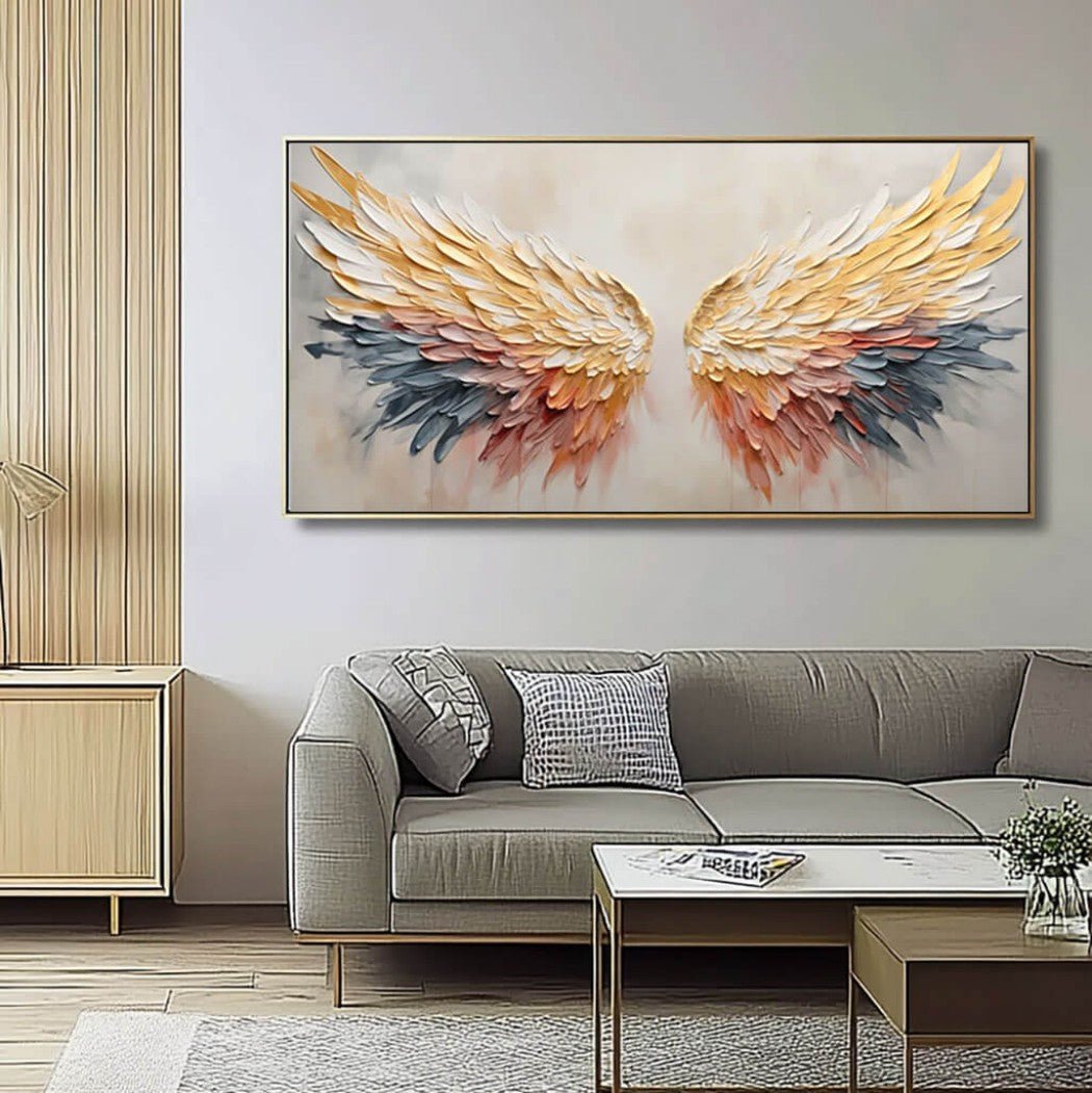 Textured Angel Wings Wall Art MT352 - Tactile Atelier