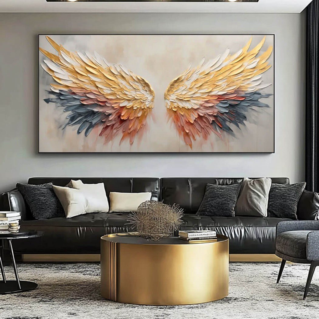 Textured Angel Wings Wall Art MT352 - Tactile Atelier