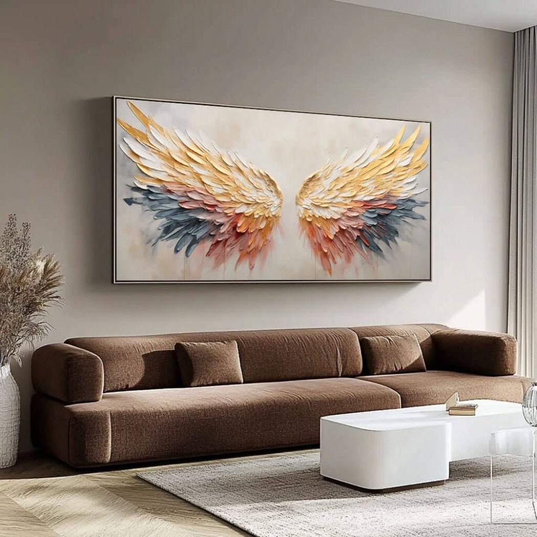 Textured Angel Wings Wall Art MT352 - Tactile Atelier