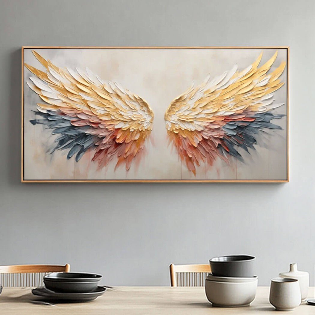 Textured Angel Wings Wall Art MT352 - Tactile Atelier