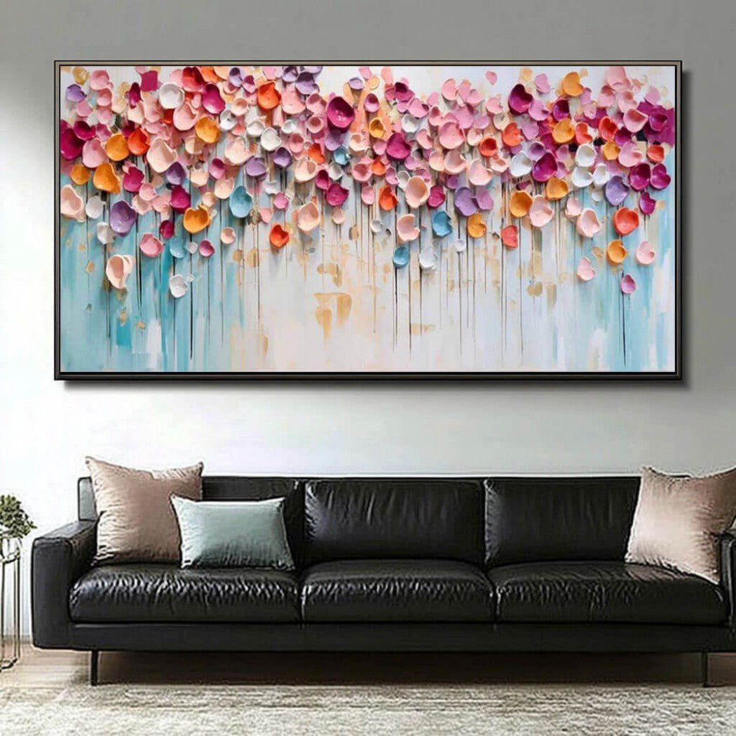 Textured Floral Abstract Wall Art MT331 - Tactile Atelier