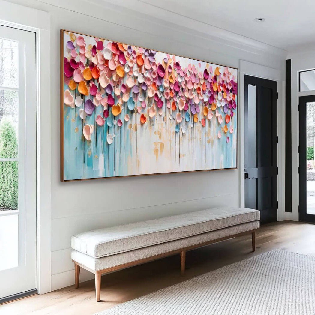 Textured Floral Abstract Wall Art MT331 - Tactile Atelier