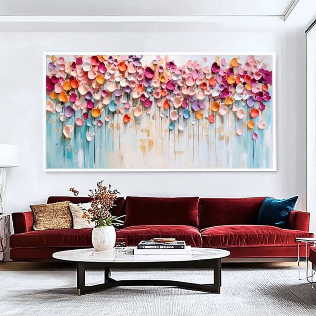 Textured Floral Abstract Wall Art MT331 - Tactile Atelier