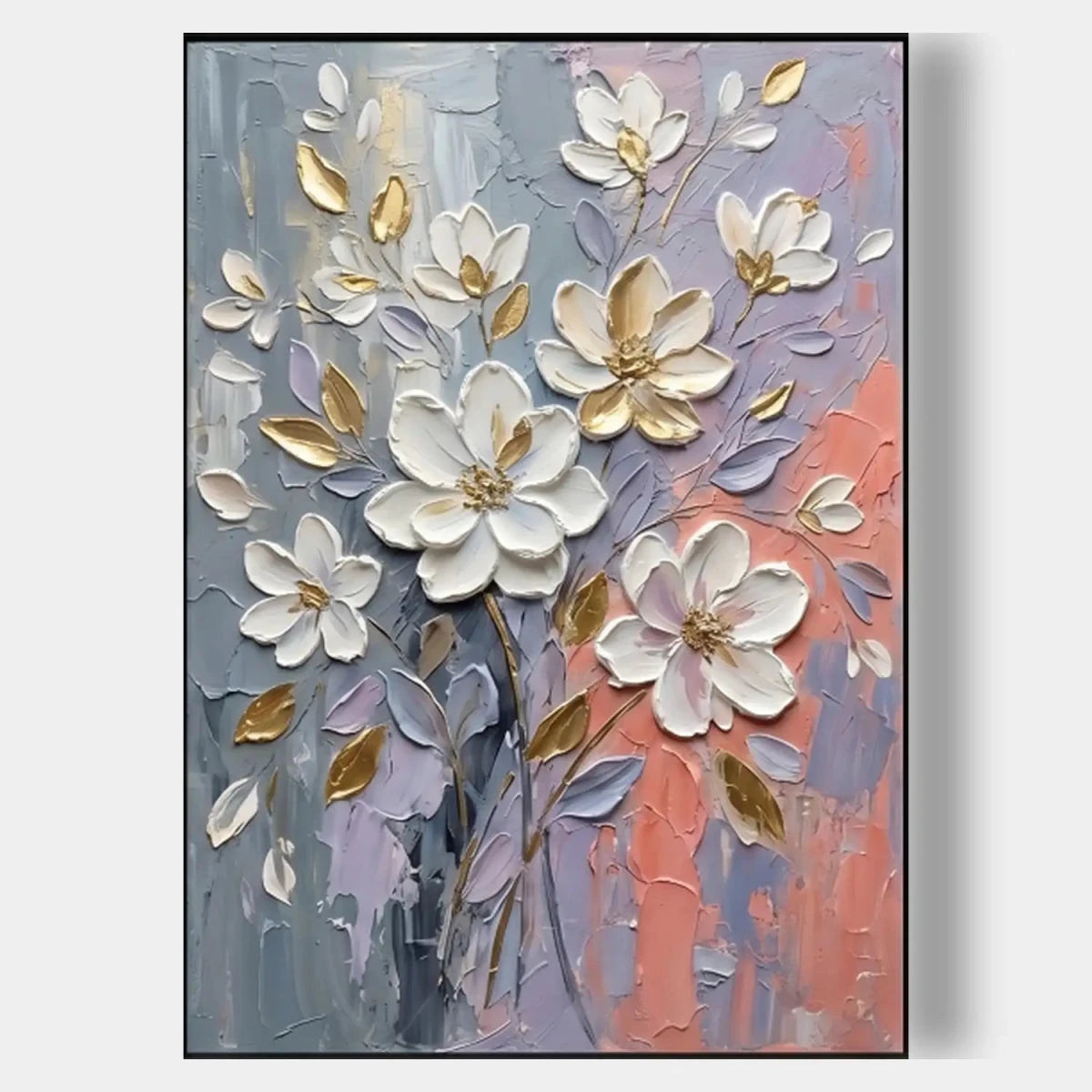 Textured Floral Abstract Wall Art TA137 - Tactile Atelier