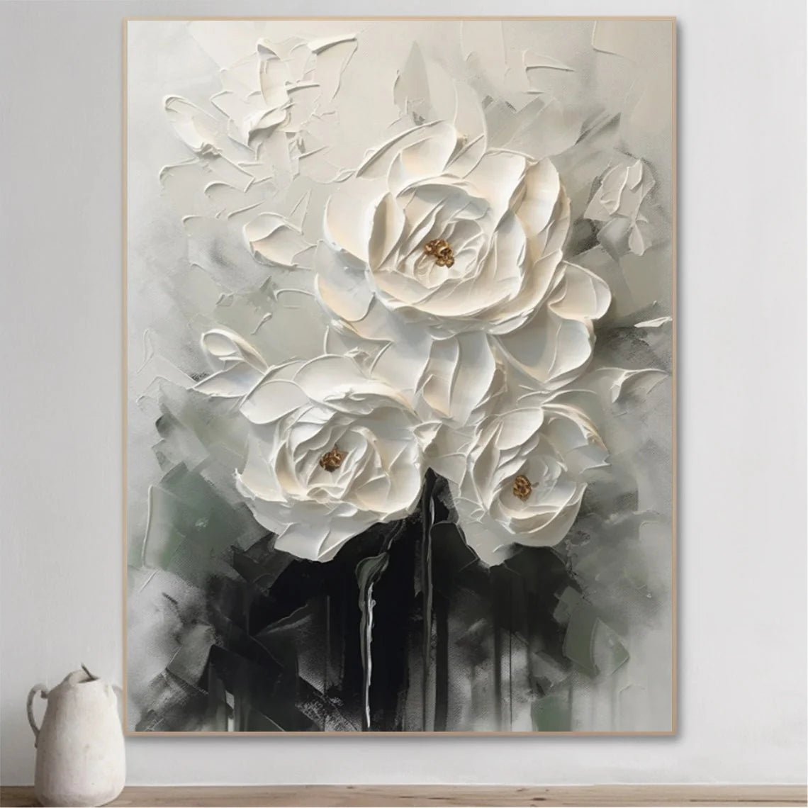 Textured Floral Wall Art MT345 - Tactile Atelier
