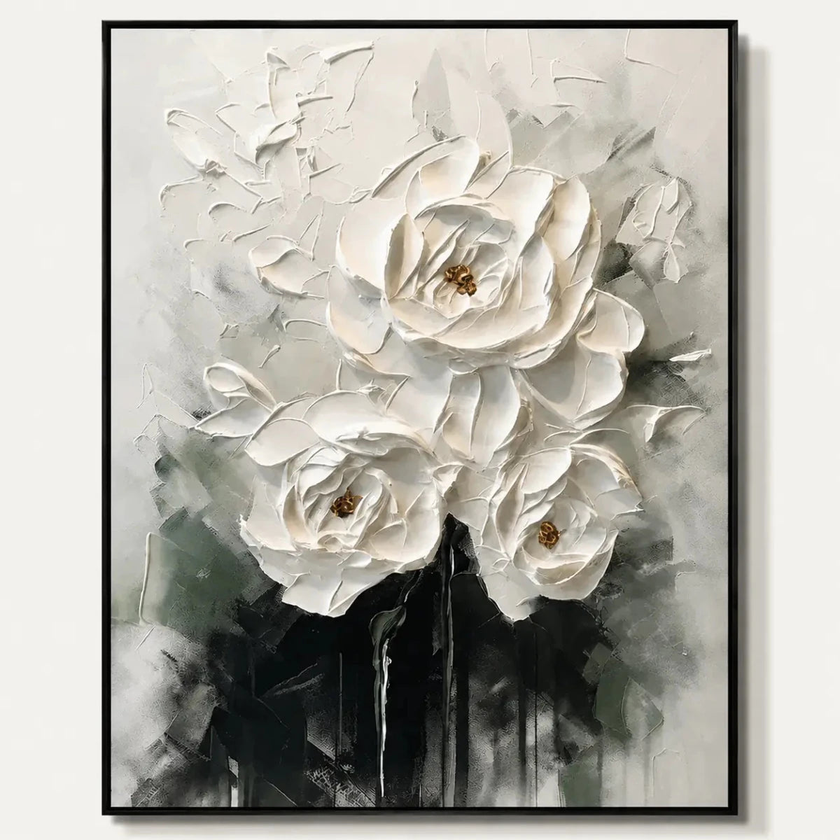 Textured Floral Wall Art MT345 - Tactile Atelier