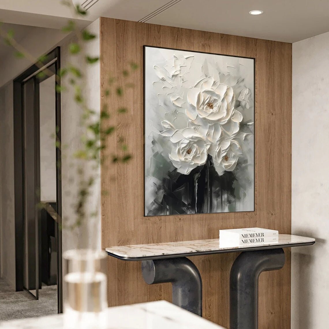 Textured Floral Wall Art MT345 - Tactile Atelier