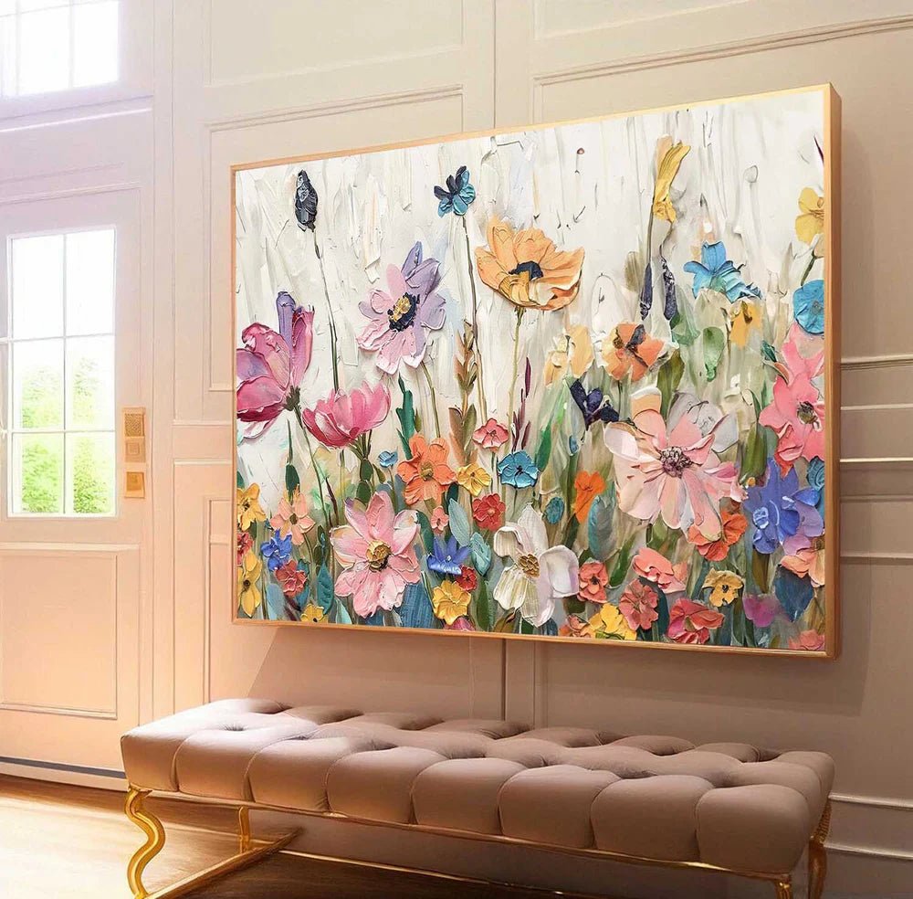 Textured Floral Wall Art TF322 - Tactile Atelier